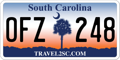 SC license plate OFZ248