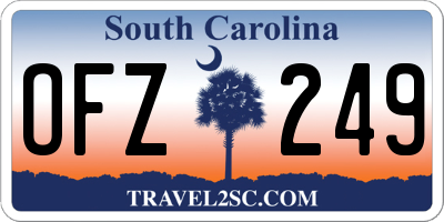 SC license plate OFZ249
