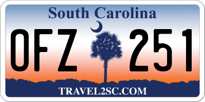 SC license plate OFZ251