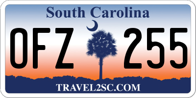 SC license plate OFZ255