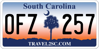 SC license plate OFZ257