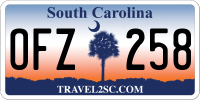 SC license plate OFZ258