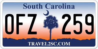 SC license plate OFZ259