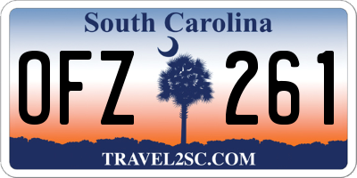 SC license plate OFZ261