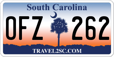 SC license plate OFZ262
