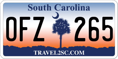 SC license plate OFZ265