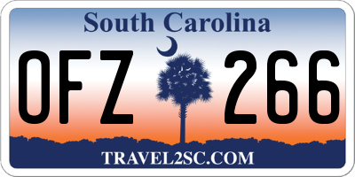 SC license plate OFZ266