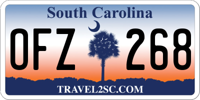 SC license plate OFZ268