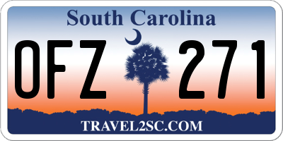 SC license plate OFZ271