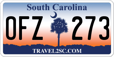 SC license plate OFZ273