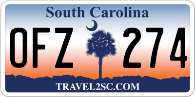 SC license plate OFZ274