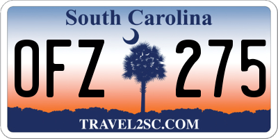 SC license plate OFZ275