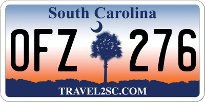 SC license plate OFZ276