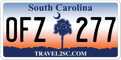 SC license plate OFZ277