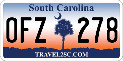 SC license plate OFZ278