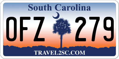 SC license plate OFZ279