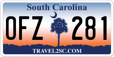 SC license plate OFZ281