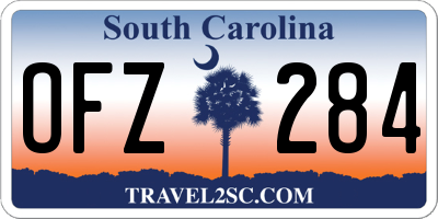 SC license plate OFZ284
