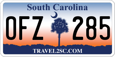 SC license plate OFZ285