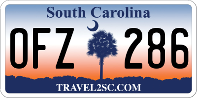 SC license plate OFZ286