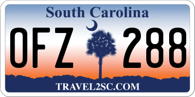 SC license plate OFZ288