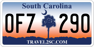 SC license plate OFZ290