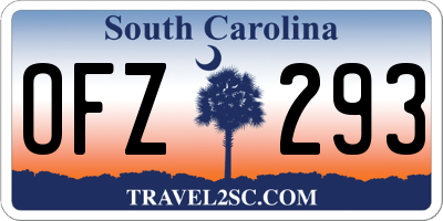 SC license plate OFZ293