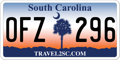 SC license plate OFZ296