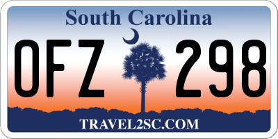 SC license plate OFZ298