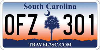 SC license plate OFZ301