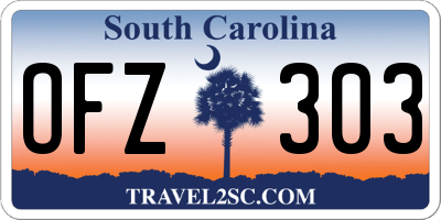 SC license plate OFZ303