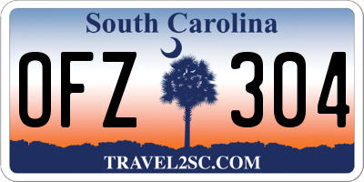 SC license plate OFZ304