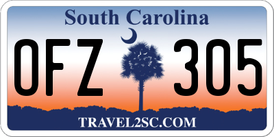 SC license plate OFZ305
