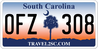 SC license plate OFZ308