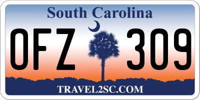 SC license plate OFZ309