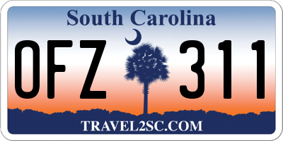 SC license plate OFZ311