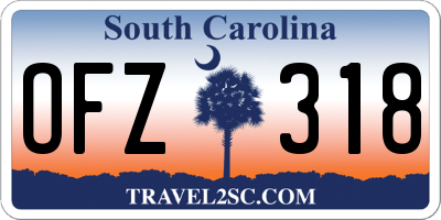 SC license plate OFZ318