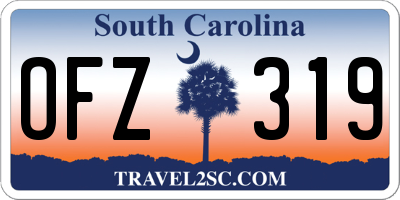 SC license plate OFZ319