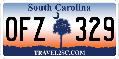 SC license plate OFZ329