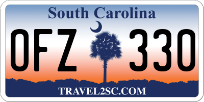 SC license plate OFZ330