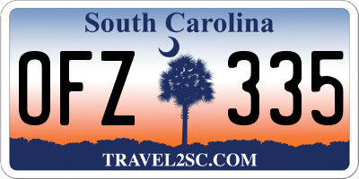 SC license plate OFZ335