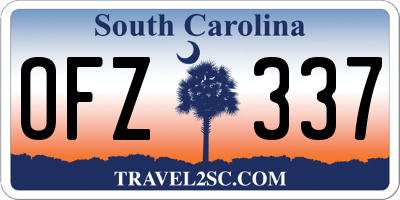 SC license plate OFZ337