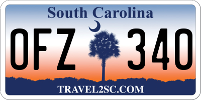 SC license plate OFZ340