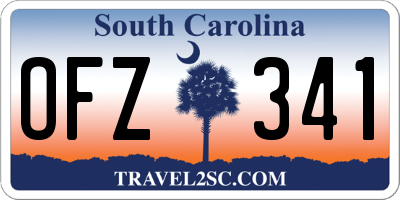 SC license plate OFZ341