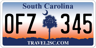 SC license plate OFZ345