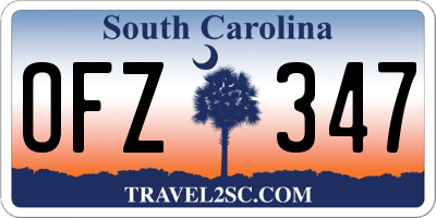 SC license plate OFZ347