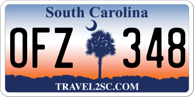 SC license plate OFZ348