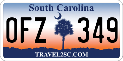 SC license plate OFZ349
