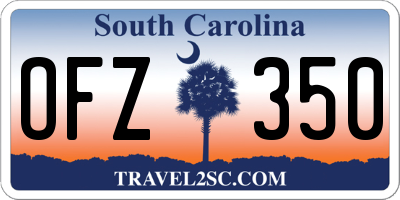 SC license plate OFZ350