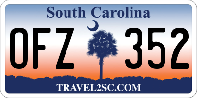 SC license plate OFZ352